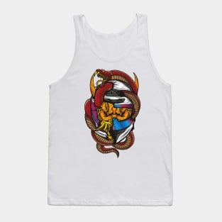 Oni Mask Motorcycle Helmet Tank Top